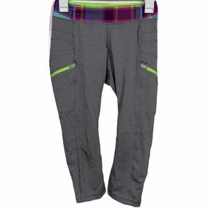 LuLuLemon Ivivva Grey Cropped Activewear Leggings